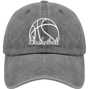 Baseball Cap Basketbal Trucker Caps voor Vrouwen Vintage Gewassen Denim Verstelbaar voor Jogging Geschenken, Pigment Grijs, one size