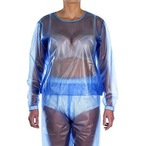 Suprima 9611 PVC Unisex Wasbare Pyjama Top Large Transparent Blue
