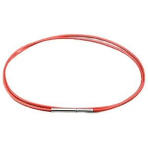 40/45/50cm zwart/bruin lederen ketting ketting voor vrouwen mannen handgemaakte gewaxt gevlochten touw roestvrijstalen sluiting nek hanger ketting-rood 1mm-40cm