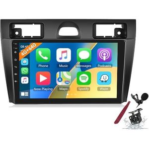 Android 15 autoradio voor F-ord Fiesta Mk VI 5 Mk5 (2002-2008) 9 inch 2K touchscreen 2000 * 1200 Android hoofdunit multimediaplayer met Carplay, GPS-navigatie, BT, 5G WiFi, DSP, SWC,Y3