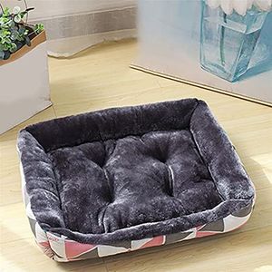 Aliuciku Pet Dog Bed Sofa Matten Huisdier Producten Honden Mand Leveringen Van Grote Medium Klein Huis Kussen Kattenbed (Kleur: A-04, Maat: L)