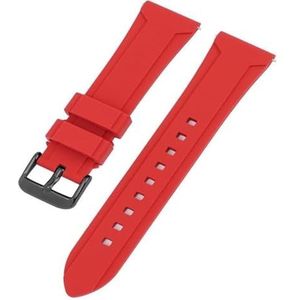 Quick Release Sport Silicone Horlogebanden Siliconen band Zachte siliconen horlogeband 22 mm 24 mm Sport rubberen horlogeband Armband Ademend polsbandje Quick Release horlogebanden(Red black buckle,24