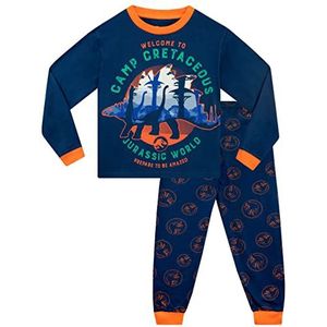 Jurassic World Jongens Pyjama Camp Cretaceous Nactkleding voor Kinderen Marine Blauw 140