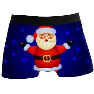 GISPOG Merry Christmas Boxershorts voor heren, ondergoed, stretch, lage taille, boxershorts, korte trunks, 1 kleur, L