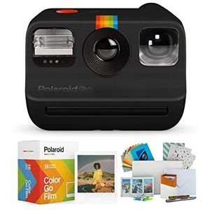 Polaroid Go Instant Camera (zwart) bundel met dubbele filmpakketten en alles PhotoBox-kit (3 artikelen)