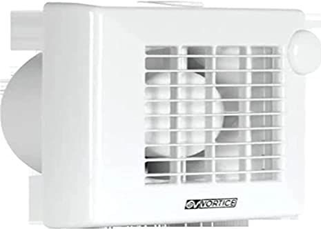 Vortice 11201 M100/4 inch afvoerventilator voor aan de muur, wit