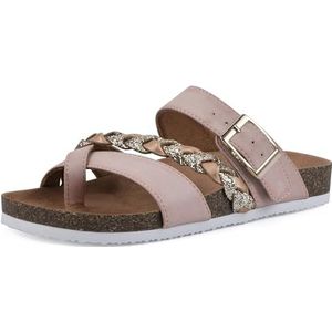 WHITE MOUNTAIN Gramma gevlochten sandalen voor kinderen, meisjes, Blush Multi Smooth, 13 Little Kid