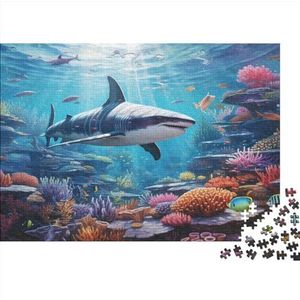 Sharks Puzzel, Challenge Gaming Maritime Wereldpuzzel, gamercadeau als uitdagende puzzel voor volwassenen en jongeren, 500 stuks (52 x 38 cm)