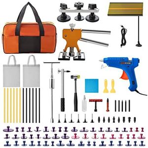 53/60/69/74/89/98 Pcs Verveloos Automotive Uitdeuken Tool Kit Draagbare Automotive zuignappen Auto Accessoires Gebruiksvriendelijk voor beginners en professional (Color : 89pcs)