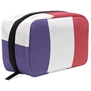 cosmetische tas Frankrijk Vlag make-up zip pouch