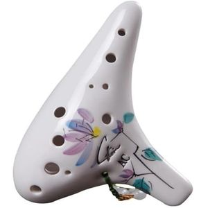 Ocarina's 12-gaats Ocarina Creatieve Mode Kleine Blauwe Bloem Middentoon C Toon Ocarina Beginner Volwassen Student Muziekinstrument spelen Verzamelt (Color : B)