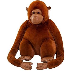Orang-oetan knuffelpop, aap met lange armen kindermeisje aanwezig, schattige pop 25 cm (0,16 kg) bruin