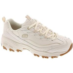 Skechers Dames D Lites Good Neutral Off White Low Top Sneaker Schoenen 9, off-white, 42 EU