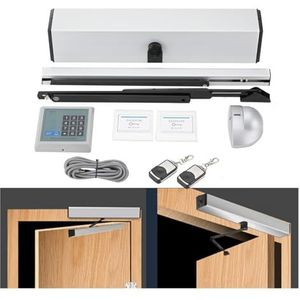 Automatische deuropener, Automatische Deuropener Kit 110 ° Opening Hotel Kantoor Deuraandrijving 50W Automatische Schuifdeurdranger Swing Deuropener