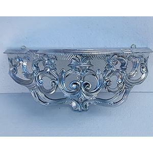 Barok console wandconsole zilver hoogglans spiegelconsoles / wandrek 40x17x17cm plank hangconsole antieke stijl bloemenbank