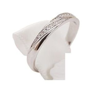 Mode 100% 925 Sterling Zilver Dames Ring Heren Ring Klassieke Zirconia Verlovingsring Paar Ring Paar Sieraden (Color : Female_Resizable)