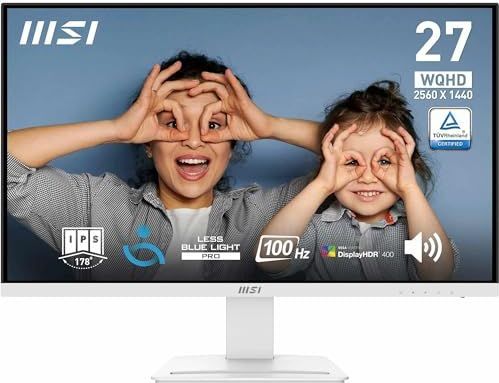MSI - PRO MP273QW - Monitor - Wit - WQHD 27” Schermgrootte