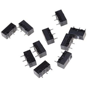 DollaTek 10 stuks microschakelaars D2FC-F-7N 10M voor vervanging van muizen getest voor Logitech, Razer, Roccat, SteelSeries en andere muizen