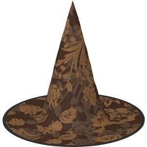 ENVEED Set van sierlijke bloemen kostuum Halloween hoed - spookachtige Halloween kostuum hoed, unieke heksenhoed voor griezelige festiviteiten