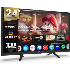 TD Systems - PRIME24C19GLE - Smart TV - 24 Inch - HD - Android TV 11 - Google Chromecast