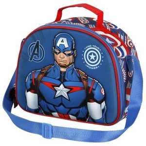 Captain America First 3D Lunchtas, blauw, 25,5 x 20 cm, Blauw, Eén maat, 3D Lunch Bag Eerste
