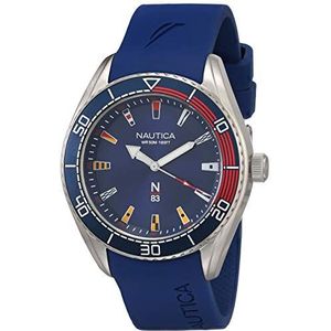 Nautica Casual horloge NAPFWS001, Blauw, riem