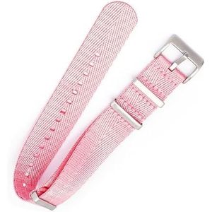 dayeer Veiligheidsgordel Nylon militaire horlogeband voor Omega JB 007 NAVO-horlogebanden (Color : Pink, Size : 20mm)