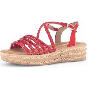 Sandalen - Rood - Bandjessandaal - Sleehak - Best Fitting