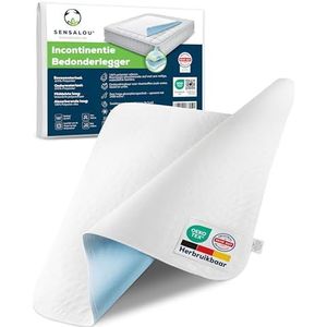Sensalou Matrasbeschermer - waterdichte incontinentie bescherming - wasbare matrasbeschermer met absorberend fleece - beschermt het bed tegen vloeistoffen en zweet - 70 x 100 cm (2)