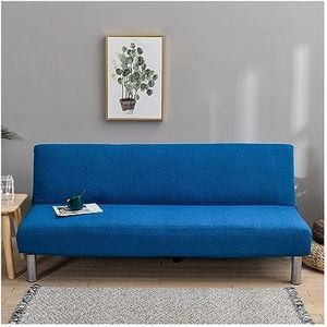 Armloze bankhoes jacquard ontwerp slaapbank met hoge stretch hoes antislip meubelbeschermer met elastische bodem(Color:K)