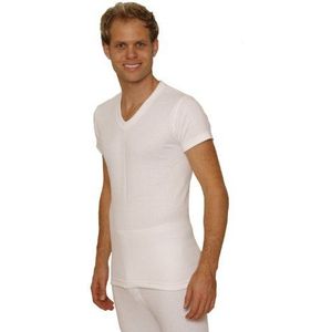Octave 2 Pack Mens thermisch ondergoed korte mouw 'V'-hals T-Shirt/Vest/Top
