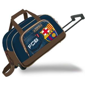 Exclusive FC Barcelona trolley koffer reistas Messi handbagage 50 cm lederlook, jeans
