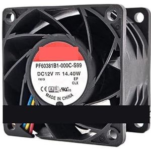 Voor SUNON PF60381B1-000C-S99 DC 12V 14,4W 60x60x38mm 4-draads serverkoelventilator