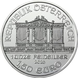 Zilveren munt 1 ounce, 2023, installatiemunten, incl. muntencapsule, nieuw product (Weense Philharmonicer)