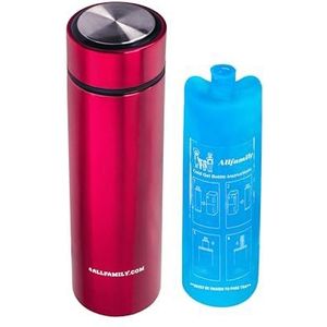 4AllFamily Nomad Insuline Travel Case Cooler - 48H Niet-Elektrische Insuline Cooler Travel Case TSA Goedgekeurd met Lichtgewicht Ontwerp - Luchtreizen Vriendelijk, Herbruikbare Medium Rode Thermo voor