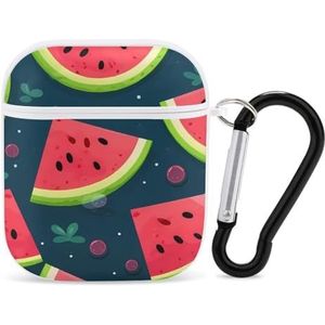 Watermeloen Patroon Leuke Case Voor AirPods 2&1 Shockproof Beschermende Hoofdtelefoon Gevallen Cover Met Sleutelhanger Voor Mannen Vrouwen