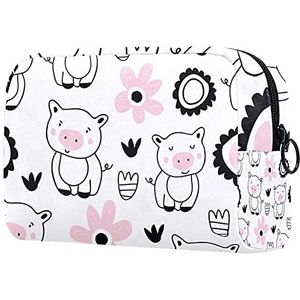 Toilettas Cosmetische Reizen Make-up Organizer Waszak Pouch Met Rits You Rock Panda Voor Reizen Accessoires Essentials, Multi 3, 7.3x3x5.1in, Beauty Case