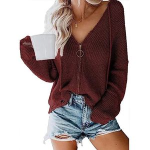 Damessweater met Capuchon Comfy Cozy Soft Skin-Friendly Fabric Hooded Zip Up Loose Top Ademend voor Dagelijks Gebruik (XL)