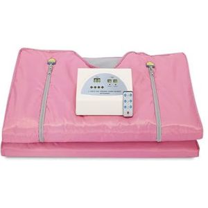 Saunadeken, Verbeterde saunadeken, 2 zones FIR digita Oxford saunaverwarmingsdeken, gewichtsverlies body shaper detox-therapie anti-aging schoonheid(Pink)