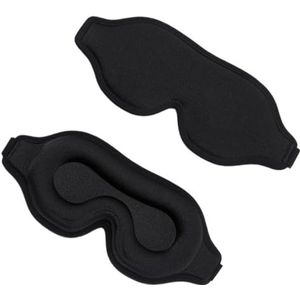 Zijde slaapmasker, Zijden slaapmaskers for de ogen, 3D-traagschuim zijden slaapmaskers en ooglapjes(D-black(silk Mask))