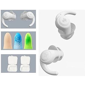 Oordopjes for slaap, herbruikbare ruisonderdrukkende oordopjes om te slapen, herbruikbare siliconen oordopjes, ruisonderdrukking oordopjes for slaap snurken Zwemmen Concert Muzikant (Color : White 3 L
