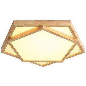 OUUED LED-plein plafondlamp met Natural Wood-Look Moderne indoor lamp Geschikt for keuken slaapkamer hal woonkamer badkamer Dankzij de IP44 Rating 3000 Kelvin (Warm-wit)