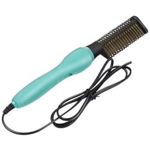 Verfuithardingslamp, Kam Elektrische Hot Cam Stijltang Professionele Stijltang Haar Ijzer Titanium Legering Haarkrulmachine for Zwart Haar voor autolakspuitcabine(Verde)