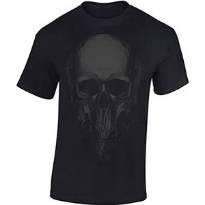 Doodshoofdshirt heren - doodskop - horror T-shirt mannen - Skull T-shirt - Halloween Death Biker, doodskop, XL