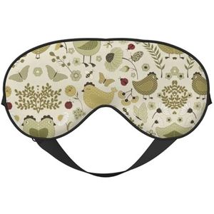 Gele Bladeren Kip Slaap Eye Mas Bijgewerkt Ontwerp Licht Blokkerende Night Eye Blinder Mannen Vrouwen Shift Werk Reizen