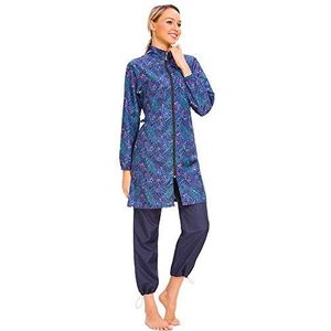 CaptainSwim - Badpak - Donkerblauw - Driedelig - Moslimbadpak voor Dames