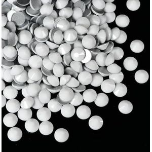 Glitter Gems SS3-SS50 Flatback Stones Clear Crystal Non Hotfix Rhinestones Nail Art Decoration Rhinestones Y0100-Solid White-SS12 3.0mm-1440st