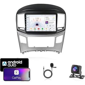Android 13 Dubbel Din Auto Stereo Touchscreen Auto Stereo Voor Hyundai H1 2017-2018 Met Bluetooth GPS Navigatie WiFi FM Radio USB/SWC/Plug en Play Ondersteuning Carplay&Android Auto(4 Core Wifi 1G+16G