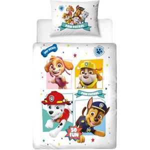 Paw Patrol - Dekbedovertrek - 100 x 135 cm - Katoen - Flanel - Winterbeddengoed
