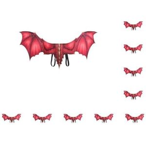 10 set Exquisite Dragon Pinion Wing Props Voor Halloween Carnaval Cosplay Volwassen Decoratie Doek Niet-geweven Stof 2. Dragon Wing Rood